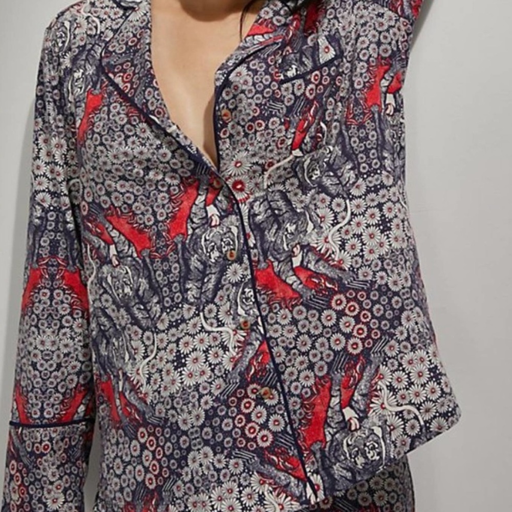 Anthropologie X Florence Balducci Sleep Tiger Top